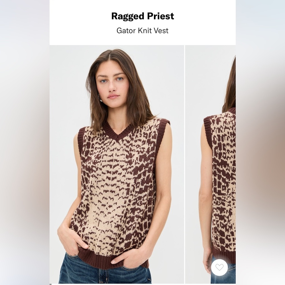 BNWT-RAGGED PRIEST Sweater Vest